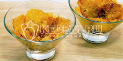 десерт из апельсинов с взбитыми сливками