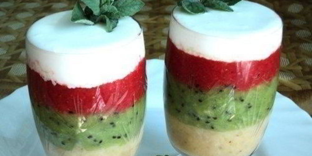 Рецепт фруктовый десерт прохладная радуга с пломбиром