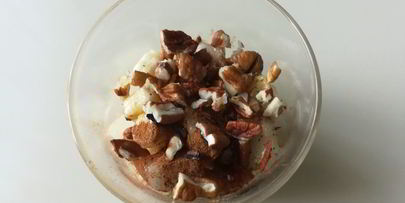 фруктовый десерт с медом