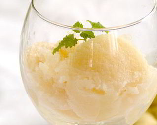 Грушевый сорбет с имбирем