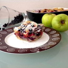 Рецепт Хлебный пудинг с яблоками и черникой