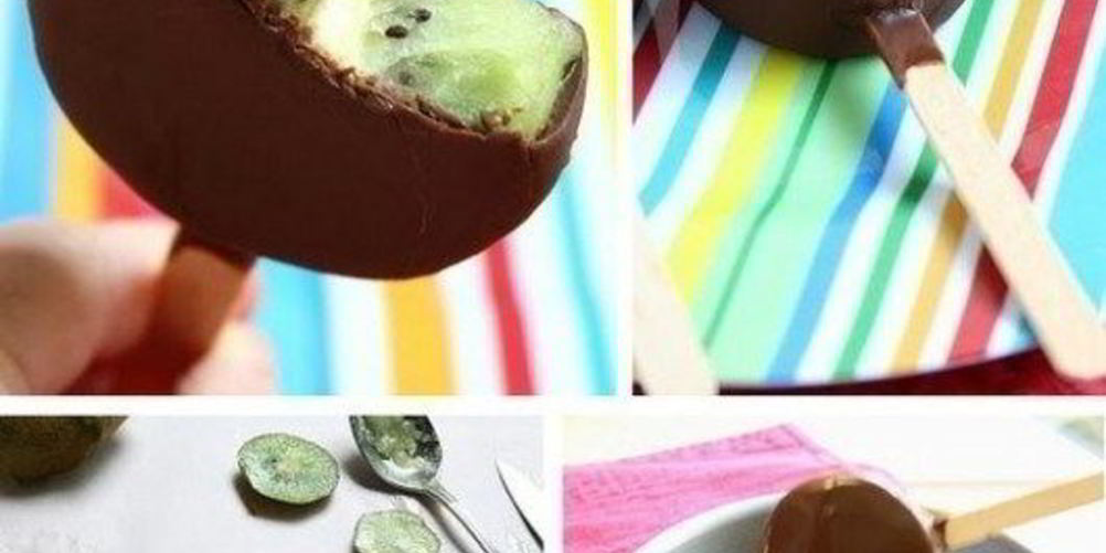 Рецепт киви в шоколадной глазури