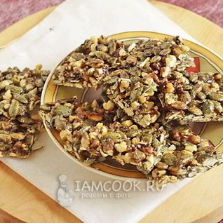 Козинаки из тыквенных семечек и грецких орехов