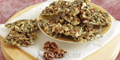 козинаки из тыквенных семечек и грецких орехов