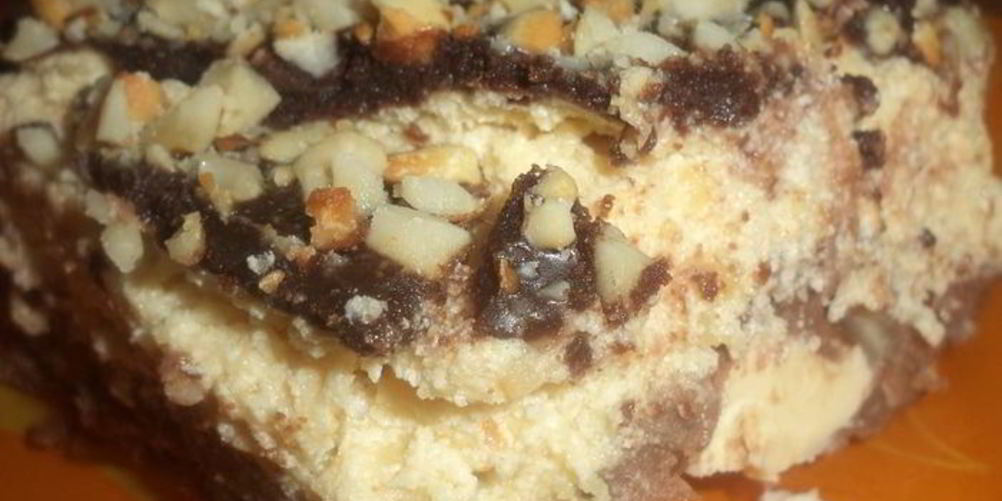 Рецепт арахисовый десерт с карамельным кремом и шоколадной глазурью без выпечки