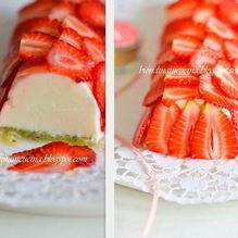 Рецепт Йогуртовый террин с лимонным кремом, клубникой и киви