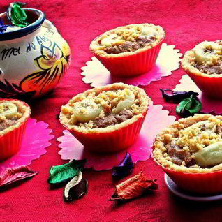 Корзиночки десертные с кремом и бананом