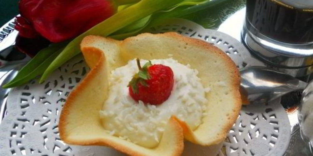 Рецепт корзиночки с творожным кремом