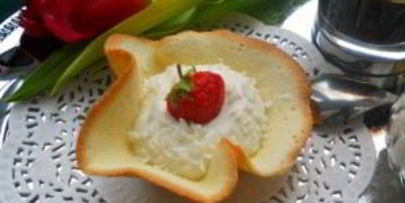 корзиночки с творожным кремом