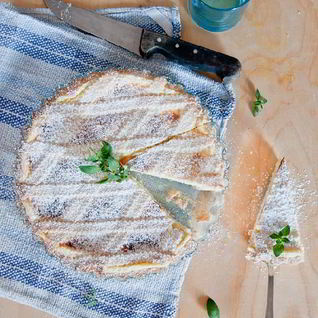 Кростата с кремом из рикотты