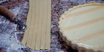 кростата с кремом из рикотты