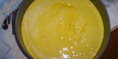 легкий бисквит с апельсиново-творожным кремом