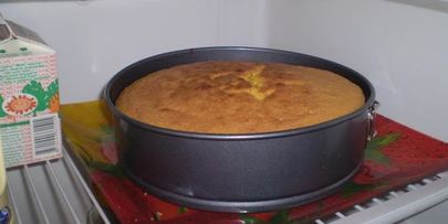 легкий бисквит с апельсиново-творожным кремом