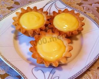 Песочные корзиночки с лимонным кремом