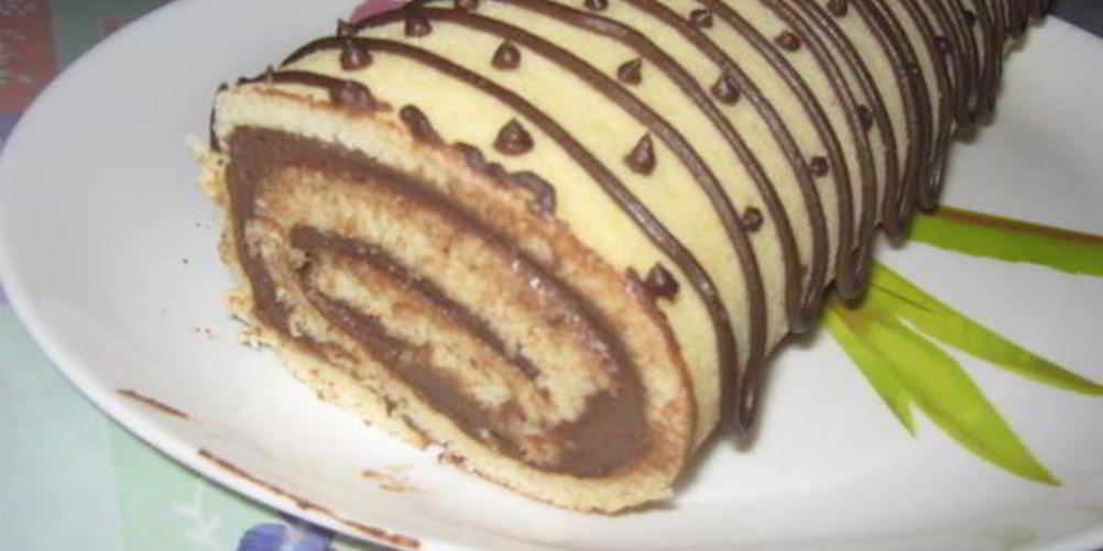 Рецепт рулет с шоколадным кремом