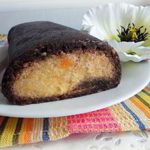 Рецепт Шоколадный рулет с абрикосовым кремом