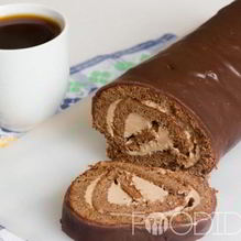 Рецепт Шоколадный рулет с шоколадным кремом