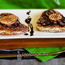 Рецепт Шоколадные блинчики с творожным кремом и бананом