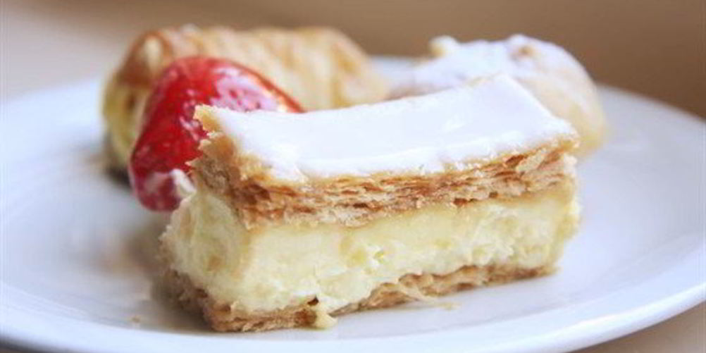 Рецепт слоеные полоски с кофейным кремом