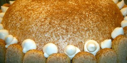 торт-купол с творожным кремом