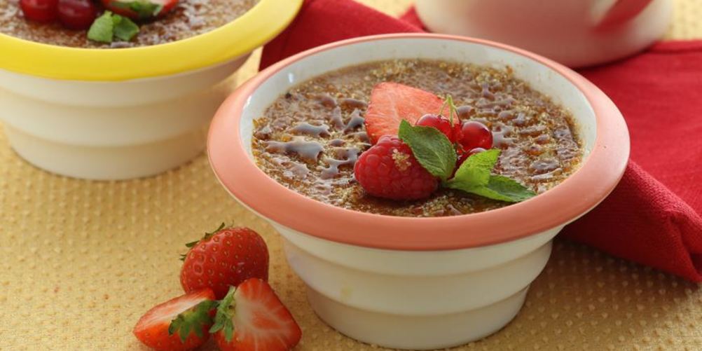 Рецепт запеченный крем с ягодами