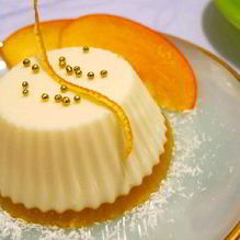 Рецепт Лимонная панна котта на апельсиновом желе