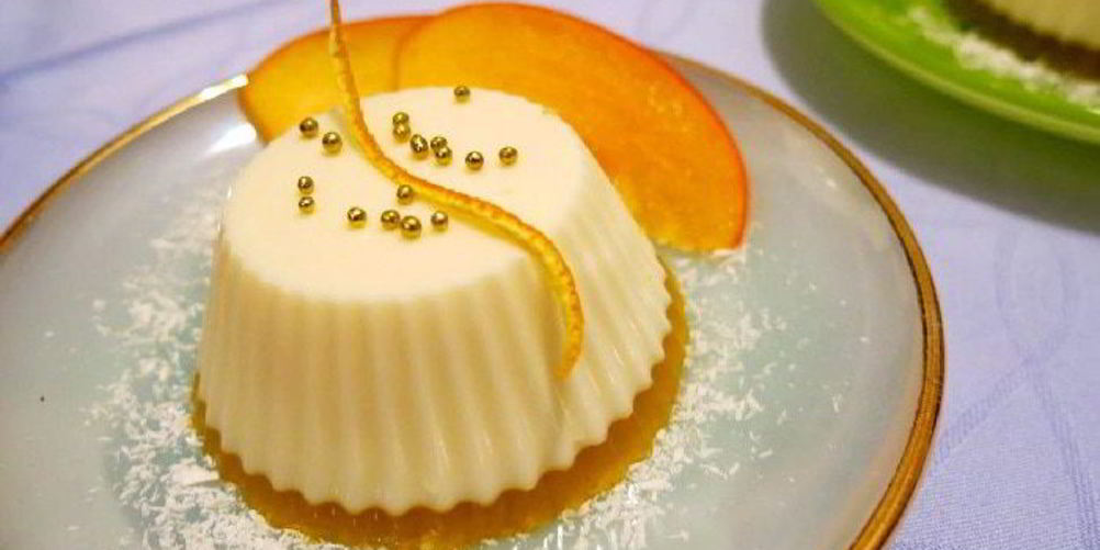 Рецепт лимонная панна котта на апельсиновом желе