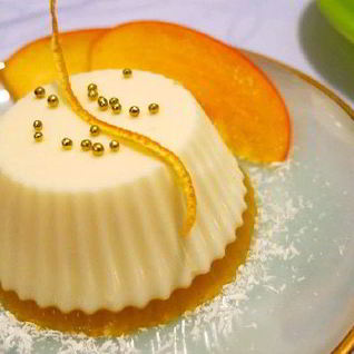 Лимонная панна котта на апельсиновом желе