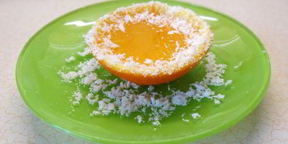 лимонная панна котта на апельсиновом желе