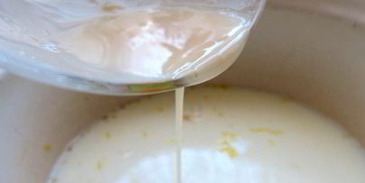 лимонная панна котта на апельсиновом желе