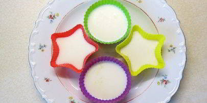 лимонная панна котта на апельсиновом желе