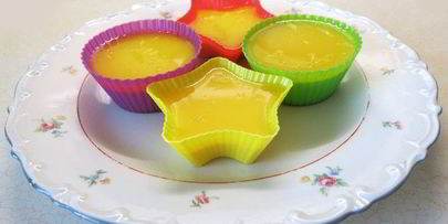 лимонная панна котта на апельсиновом желе