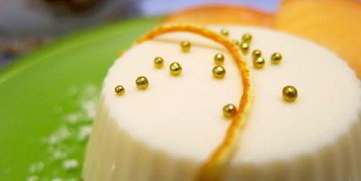 лимонная панна котта на апельсиновом желе