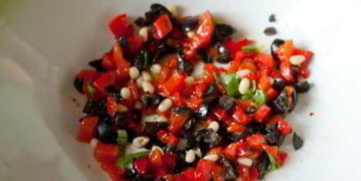 мильфей из помидора с моцареллой