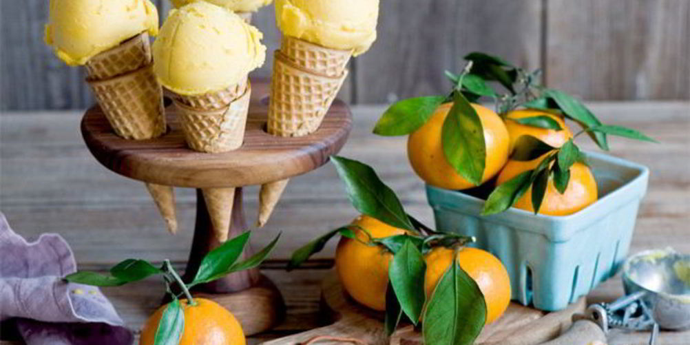 Рецепт домашнее мандариновое мороженое