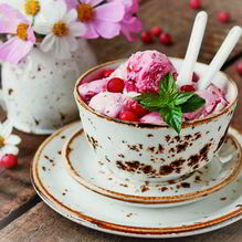 Рецепт Клюквенное мороженое с апельсином