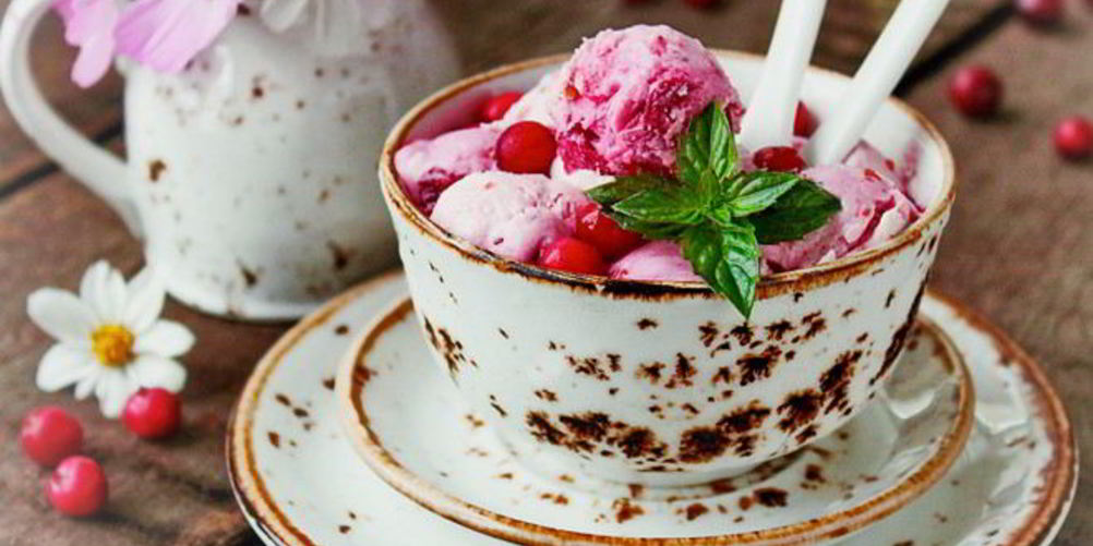 Рецепт клюквенное мороженое с апельсином