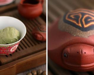 Мороженое с насыщенным вкусом чаем матча