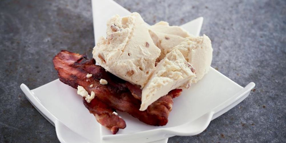Рецепт мороженое со сладким беконом