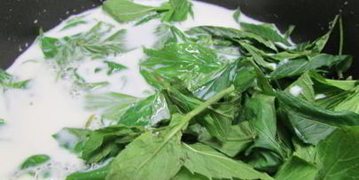 мятное мороженое с кусочками шоколада