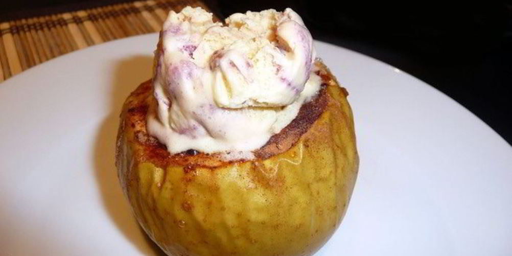 Рецепт печеные яблоки с пломбиром