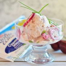 Рецепт Селедочное мороженое с крабовой крошкой