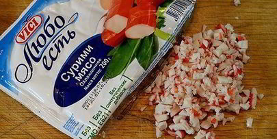 селедочное мороженое с крабовой крошкой