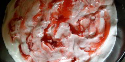 торт-мороженое малиново-розовая симфония