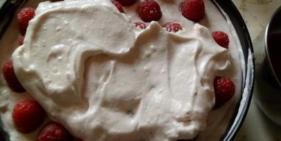 торт-мороженое малиново-розовая симфония