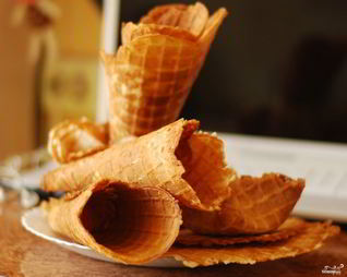 Вафельные рожки для мороженого