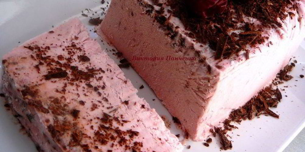 Рецепт вишневое мороженое с шоколадной стружкой