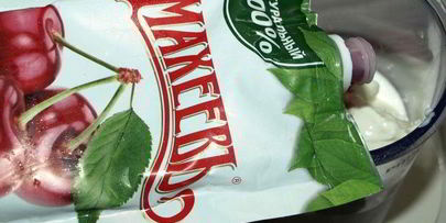 вишневое творожно-йогуртовое мороженое