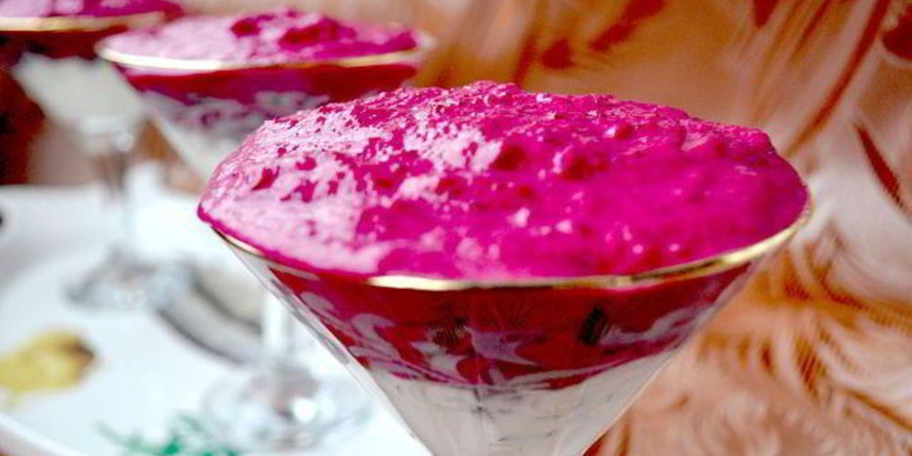 Рецепт сельдь под муссом из свеклы