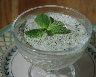 Мятная панна котта